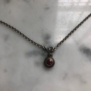 Garnet pendant necklace James Avery